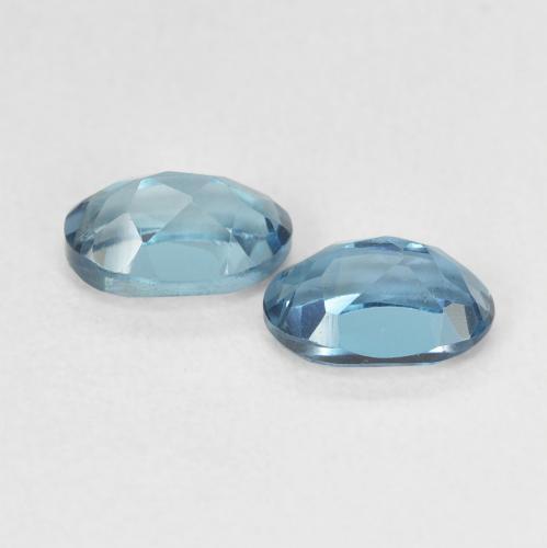 Pedras preciosas de topázio azul natural de 1,31 ct, corte oval, VVS-VS