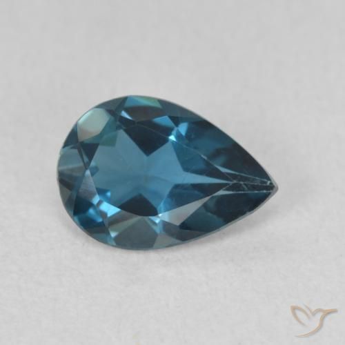 Topázio Londres Azul Natural 0.68ct, Formato de pêra, VVS-VS