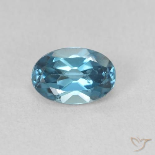 0.65ct Natural Londres Azul Topázio, oval, VVS-VS