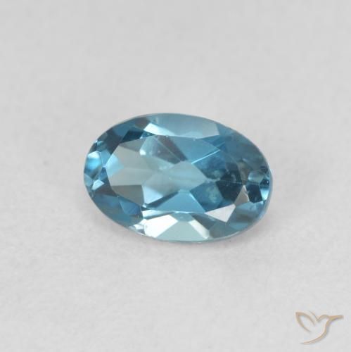 Topázio Londres Azul Natural 0.65ct, oval, VVS-VS