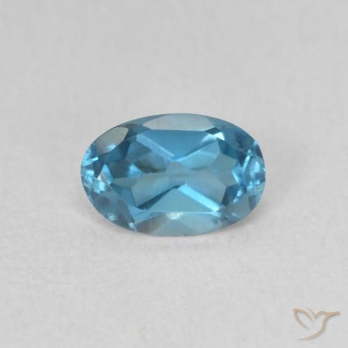 0.56ct Natural Londres Azul Topázio, oval, VVS-VS