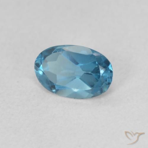 Topázio Londres Azul Natural 0.56ct, oval, VVS-VS