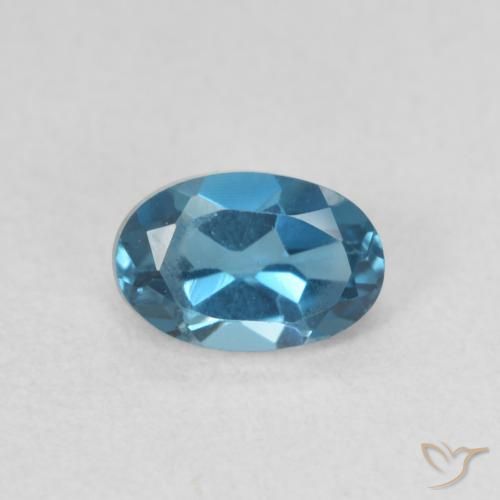 0.63ct Natural Londres Azul Topázio, oval, VVS-VS