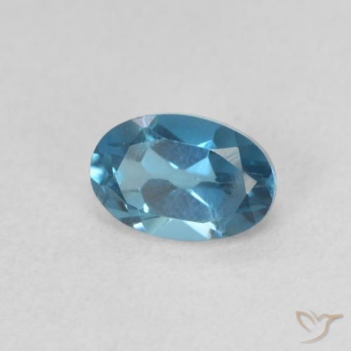 Topázio Londres Azul Natural 0.63ct, oval, VVS-VS