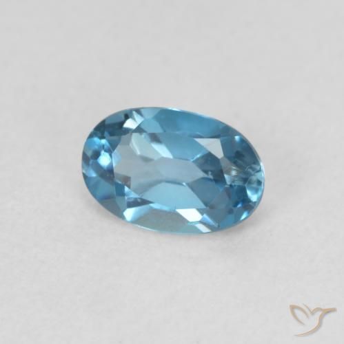 Topázio Londres Azul Natural 0.67ct, oval, VVS-VS