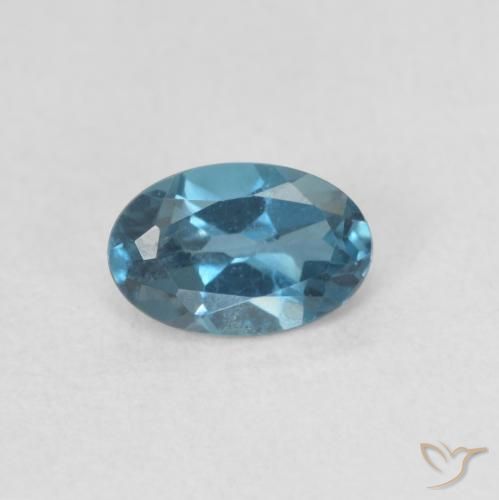 0.58ct Natural Londres Azul Topázio, oval, VVS-VS