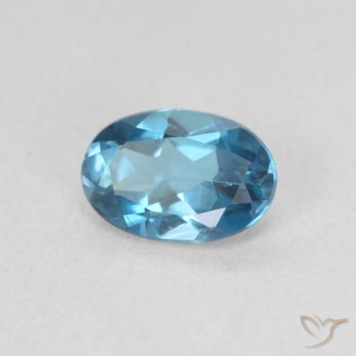Topázio Londres Azul Natural 0.60ct, oval, VVS-VS
