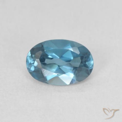 0.61ct Natural Londres Azul Topázio, oval, VVS-VS