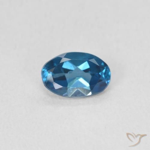 0.52ct Natural Londres Azul Topázio, oval, VS