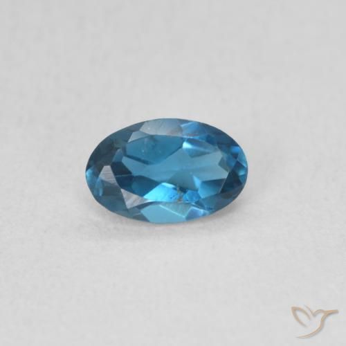 0.53ct Natural Londres Azul Topázio, oval, VS