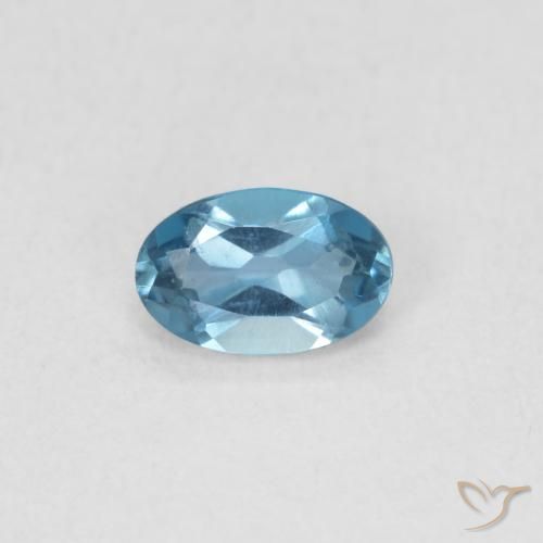 0.54ct Natural Londres Azul Topázio, oval, VVS-VS