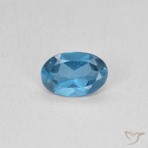 0.51ct Natural Londres Azul Topázio, oval, VS