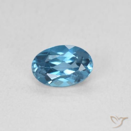0.65ct Natural Londres Azul Topázio, oval, VS