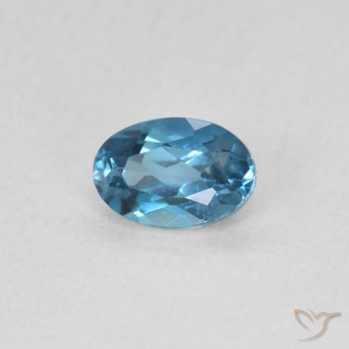 Topázio Londres Azul Natural 0.65ct, oval, VS