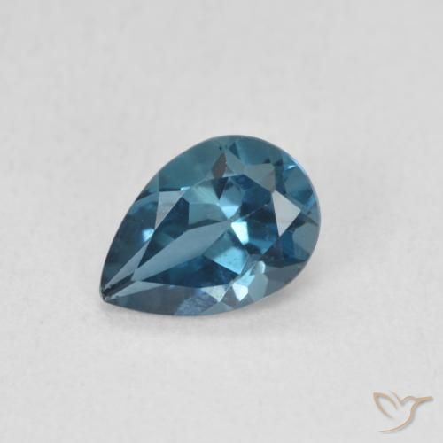 Topázio Londres Azul Natural 0.80ct, Formato de pêra, VS