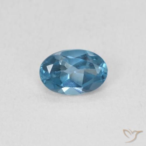 0.56ct Natural Londres Azul Topázio, oval, VS