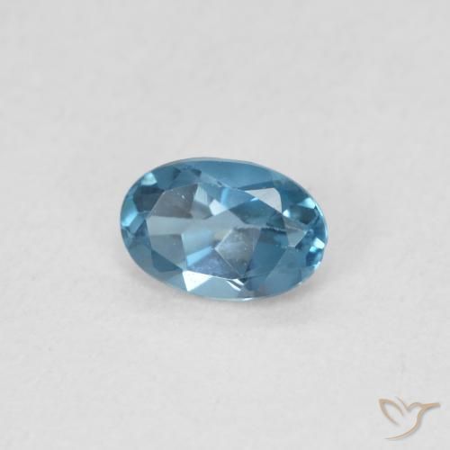 Topázio Londres Azul Natural 0.56ct, oval, VS