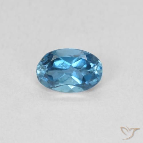 0.58ct Natural Londres Azul Topázio, oval, VS