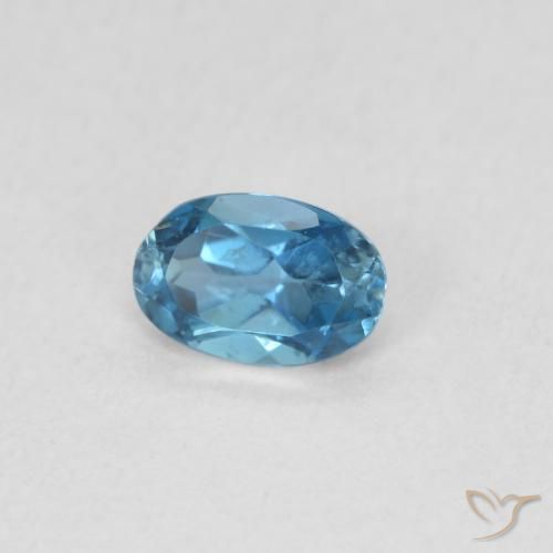 Topázio Londres Azul Natural 0.58ct, oval, VS