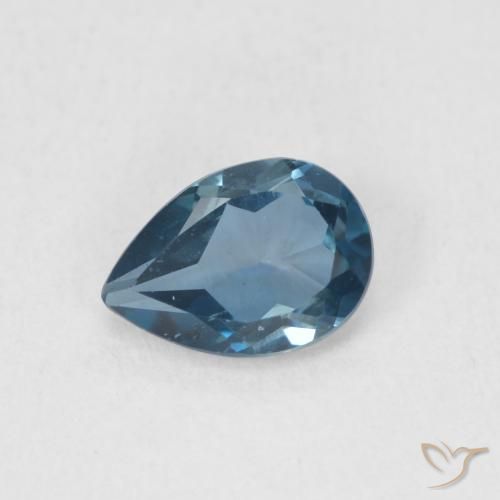 0.78ct Natural Londres Azul Topázio, Formato de pêra, VS