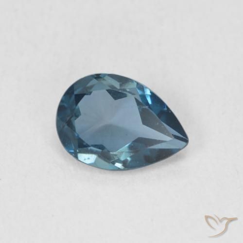 Topázio Londres Azul Natural 0.78ct, Formato de pêra, VS