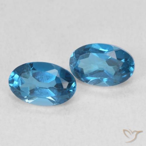 Pedras preciosas de Topázio Londres Azul natural de 1.13 ct, oval, VS