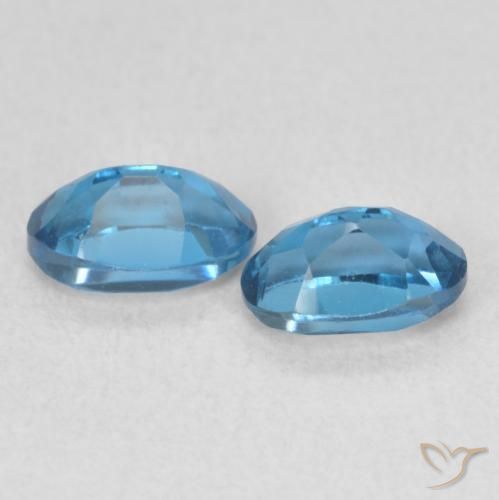 Pedras preciosas de Topázio Londres Azul natural de 1.13 ct, oval, VS