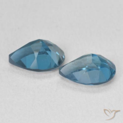 Pedras preciosas de Topázio Londres Azul natural de 1.76 ct, Formato de pêra, VS