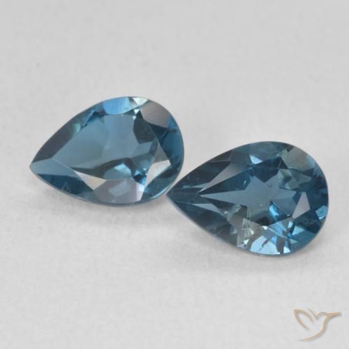 Pedras preciosas de Topázio Londres Azul natural de 1.59 ct, Formato de pêra, VS
