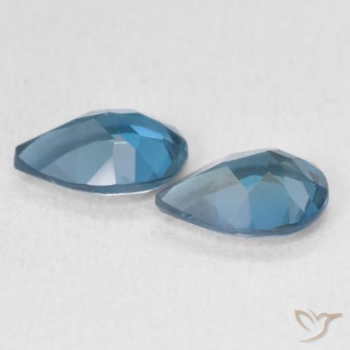 Pedras preciosas de Topázio Londres Azul natural de 1.47 ct, Formato de pêra, VS