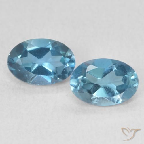 1.31ctw Natural Londres Azul Topázio, oval, VS