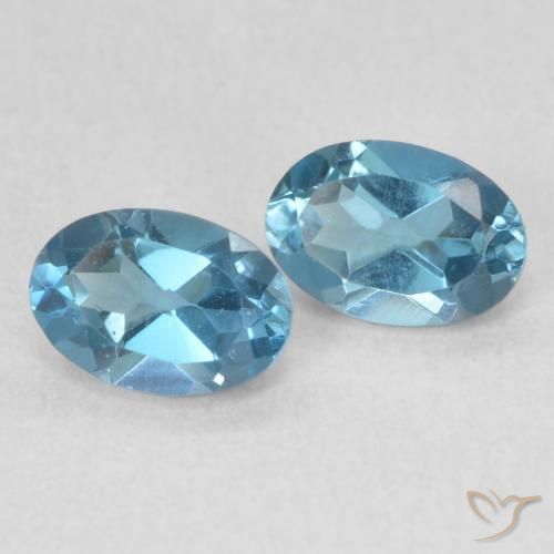 Pedras preciosas de Topázio Londres Azul natural de 1.31 ct, oval, VS