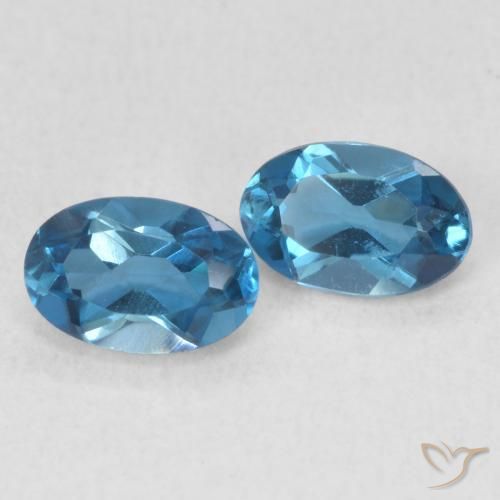 Pedras preciosas de Topázio Londres Azul natural de 1.12 ct, oval, VVS-VS