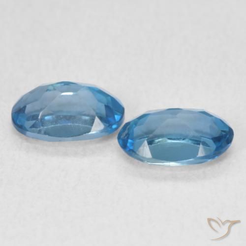 Pedras preciosas de Topázio Londres Azul natural de 1.12 ct, oval, VVS-VS