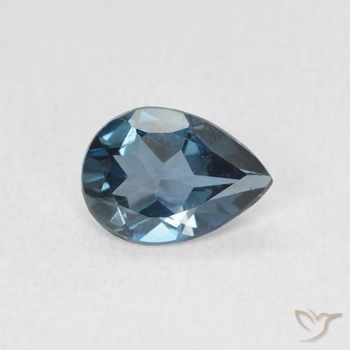 Topázio Londres Azul Natural 0.71ct, Formato de pêra, VVS-VS