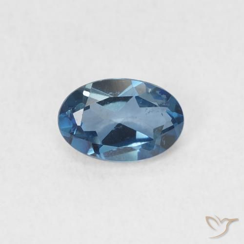 0.60ct Natural Londres Azul Topázio, oval, VVS-VS
