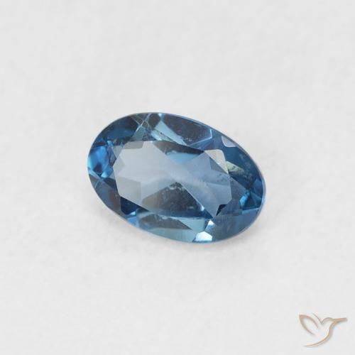 Topázio Londres Azul Natural 0.60ct, oval, VVS-VS