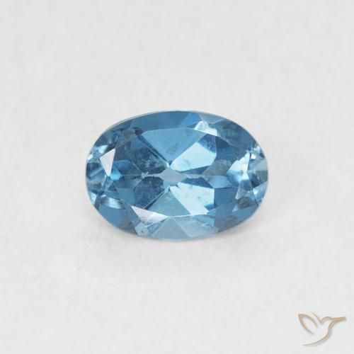0.53ct Natural Londres Azul Topázio, oval, VVS-VS