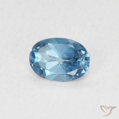 Topázio Londres Azul Natural 0.53ct, oval, VVS-VS