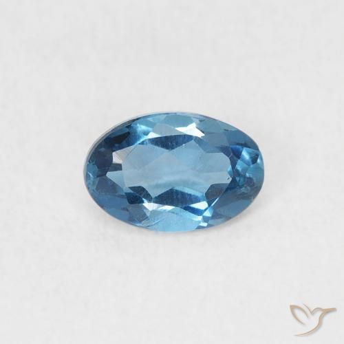 0.56ct Natural Londres Azul Topázio, oval, VVS-VS