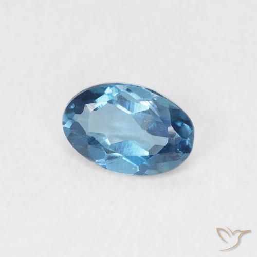 Topázio Londres Azul Natural 0.56ct, oval, VVS-VS