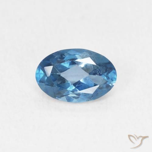 0.55ct Natural Londres Azul Topázio, oval, VVS-VS
