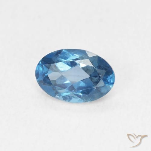 Topázio Londres Azul Natural 0.55ct, oval, VVS-VS