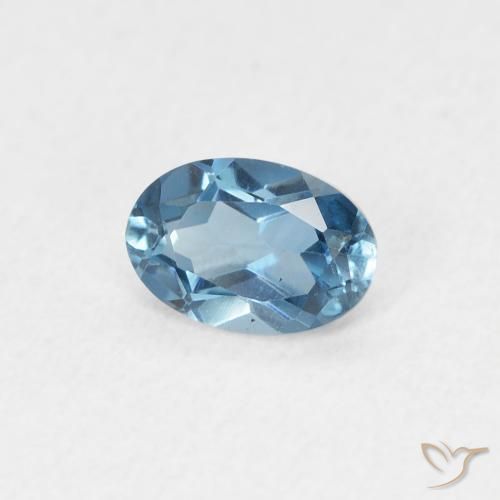 Topázio Londres Azul Natural 0.56ct, oval, VVS-VS