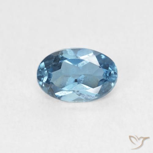 0.67ct Natural Londres Azul Topázio, oval, VVS-VS