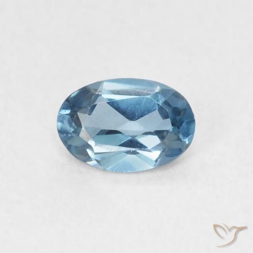 0.52ct Natural Londres Azul Topázio, oval, VVS-VS