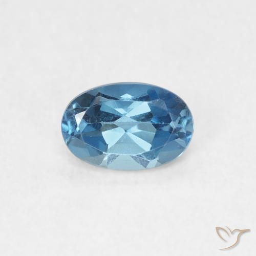 0.60ct Natural Londres Azul Topázio, oval, VVS-VS