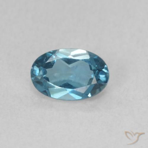 0.61ct Natural Londres Azul Topázio, oval, VVS