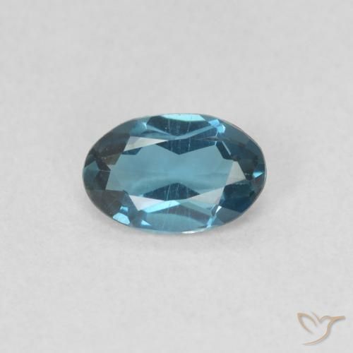 0.52ct Natural Londres Azul Topázio, oval, VVS