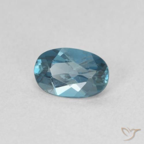 Topázio Londres Azul Natural 0.50ct, oval, VVS